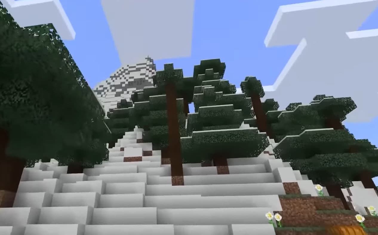 Mountain terrain in Minecraft 1.18
