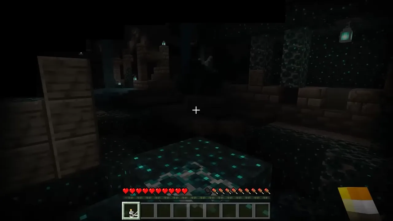 Representative Minecraft Deep Dark biome; this is not the exact seed